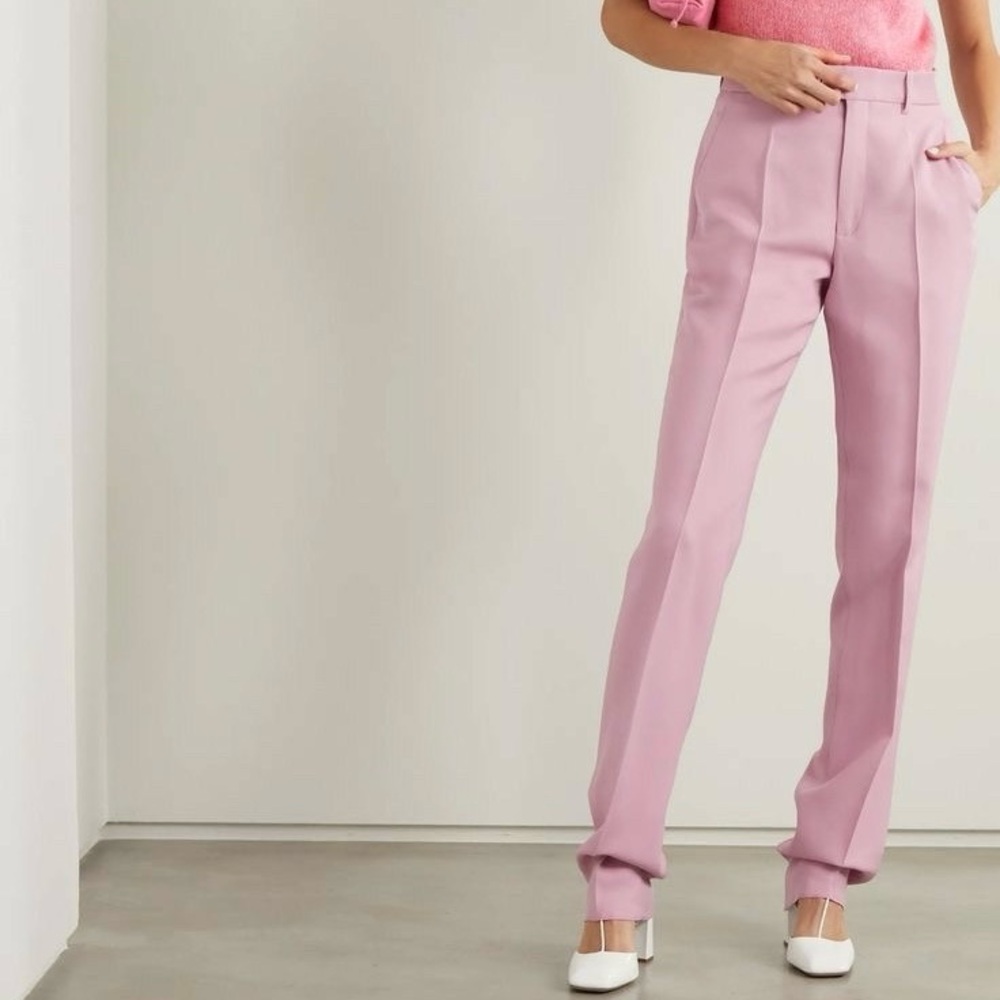 Max Mara 100% wool high-rise pleated trousers. 🩷